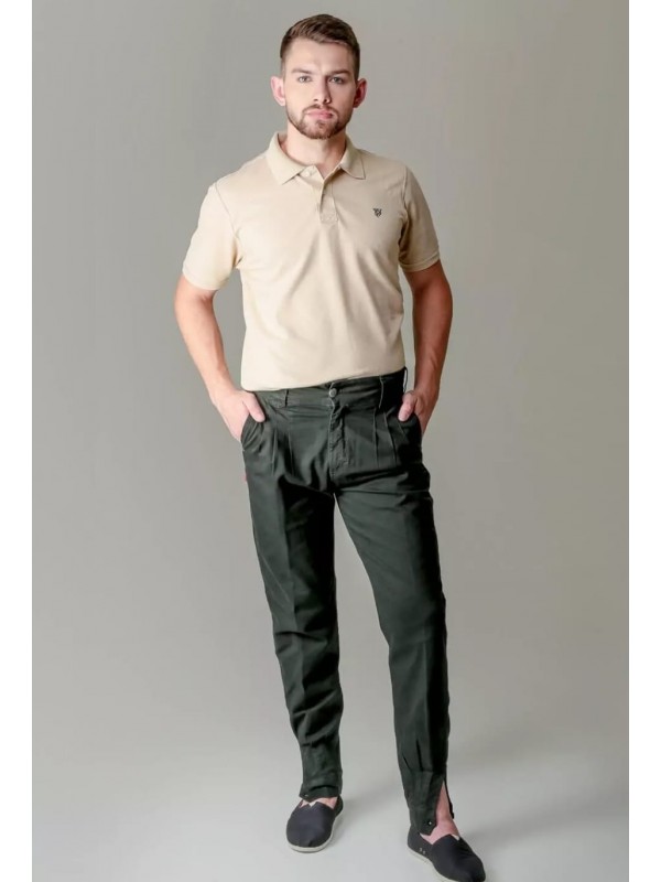 Bombacha Masculina Montaria com Elastano - Cor Verde Musgo