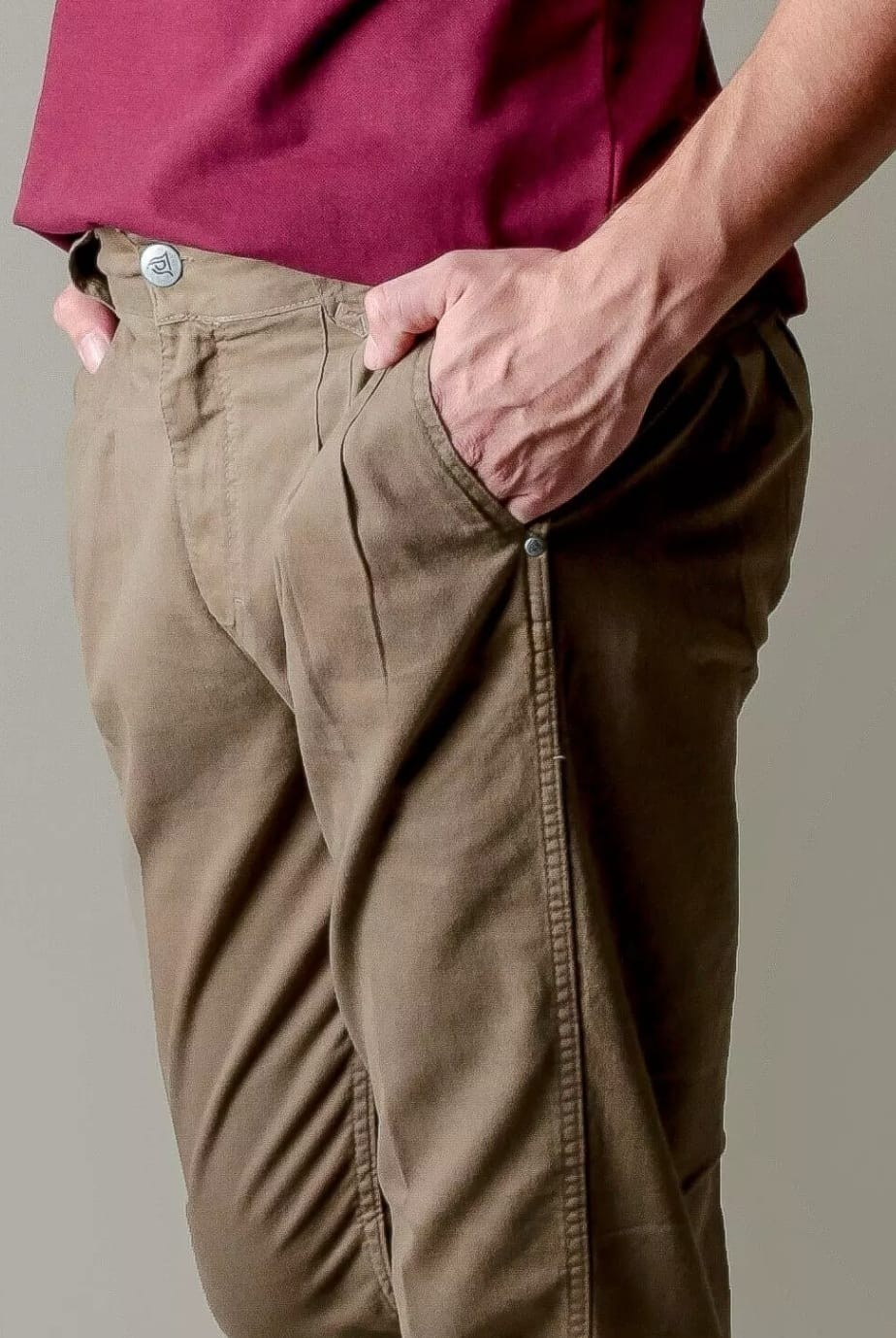 Bombacha Masculina Montaria com Elastano - Cor Marrom Escuro