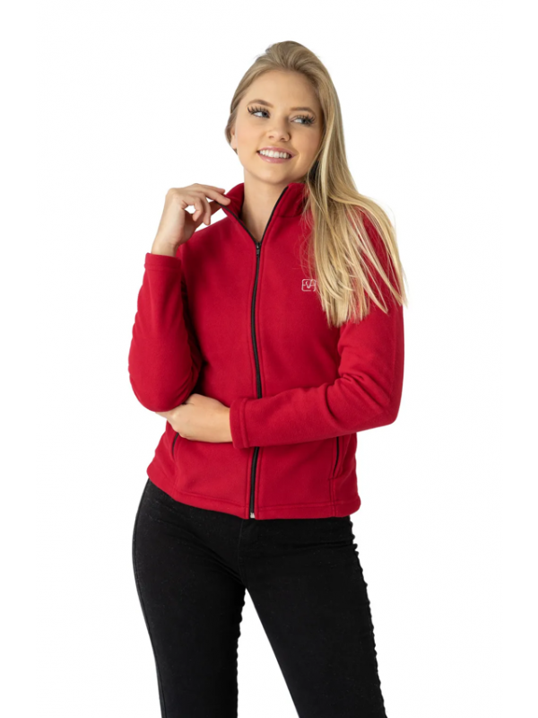 Fleece feminino - Vermelho
