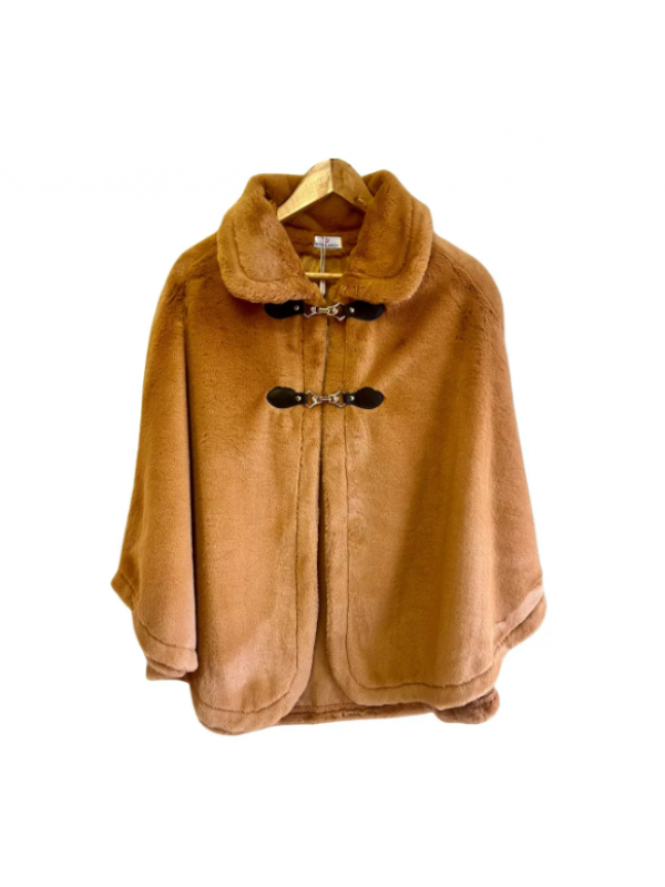Poncho Pelerine de pele BEGE