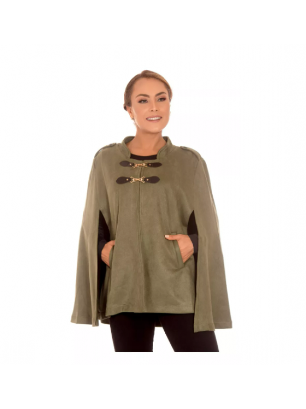 Pelerine Poncho Feminino suede StellaBlu
