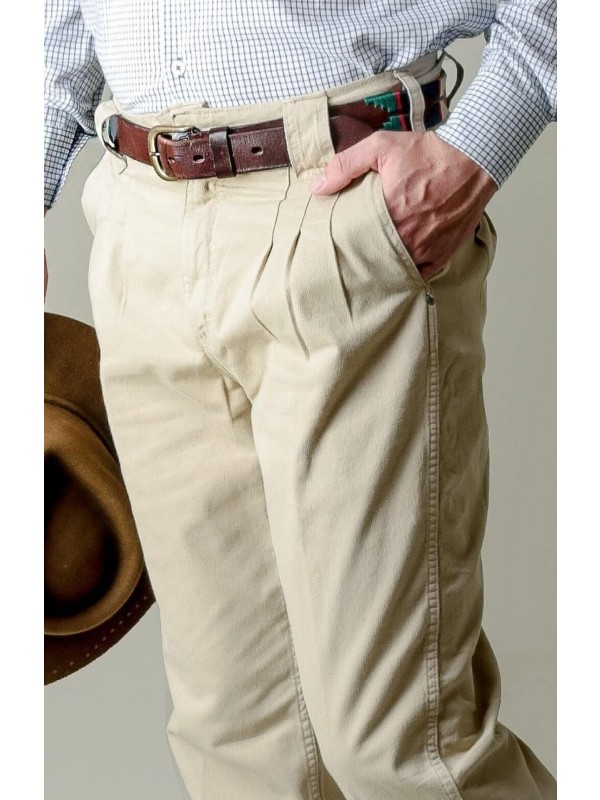 Bombacha Masculina Montaria com Elastano - Cor Bege Envelhecido