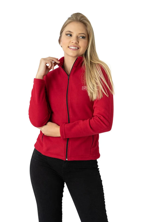 Fleece feminino - Vermelho