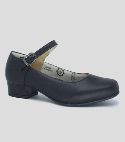 Sapatilha de Dança Prenda Preto Salto 3cm