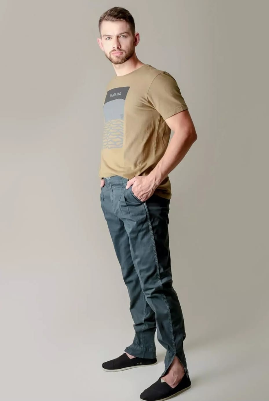 Bombacha Masculina Montaria com Elastano - Cor Grafite