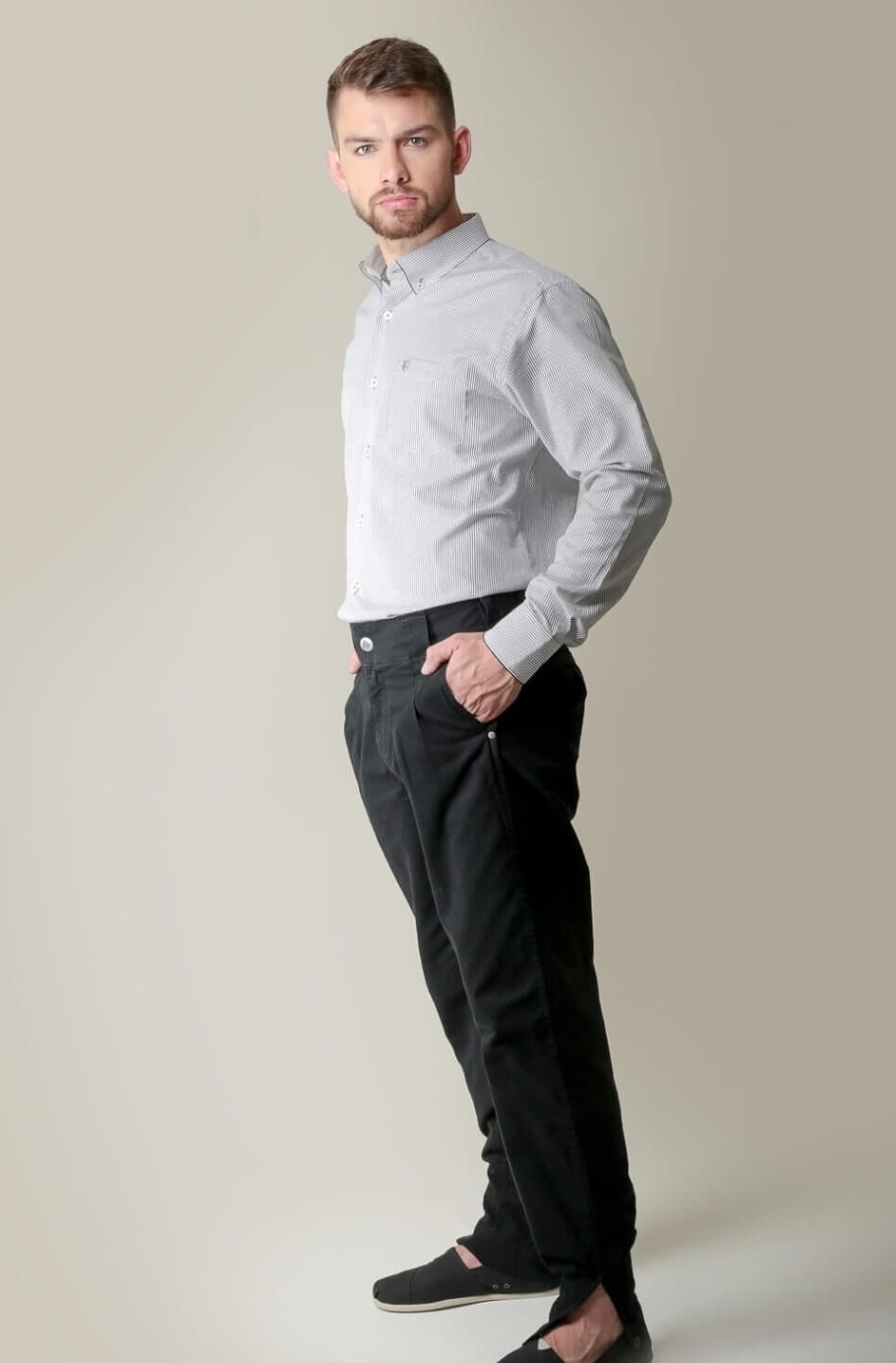 Bombacha Masculina Montaria com Elastano - Cor Preta