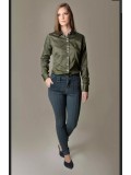 Bombacha Feminina Castelhana com Elastano - Cor Grafite 
