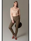 Bombacha Feminina Castelhana com Elastano - Cor Marrom Escuro